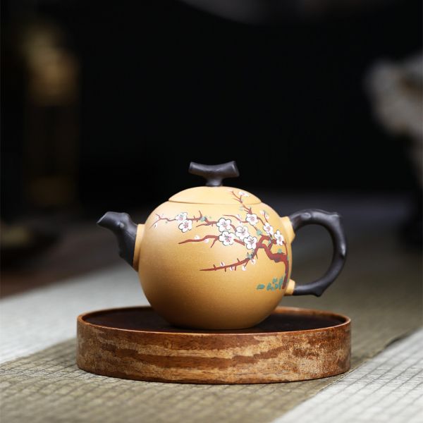 Yixing Qing Duan Ni Clay Tea Mug with Lid & Clay Art 280ml