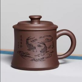 Zisha Clay Tea Mug with Lid