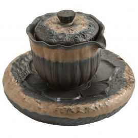 Pottery Tea Pot with Tray