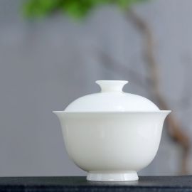 White Porcelain Gaiwan，Mini Teacup