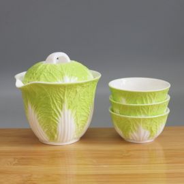 Chinese Cabbage Tea Cups Set