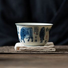 Five Oxen Ceramic Teacup